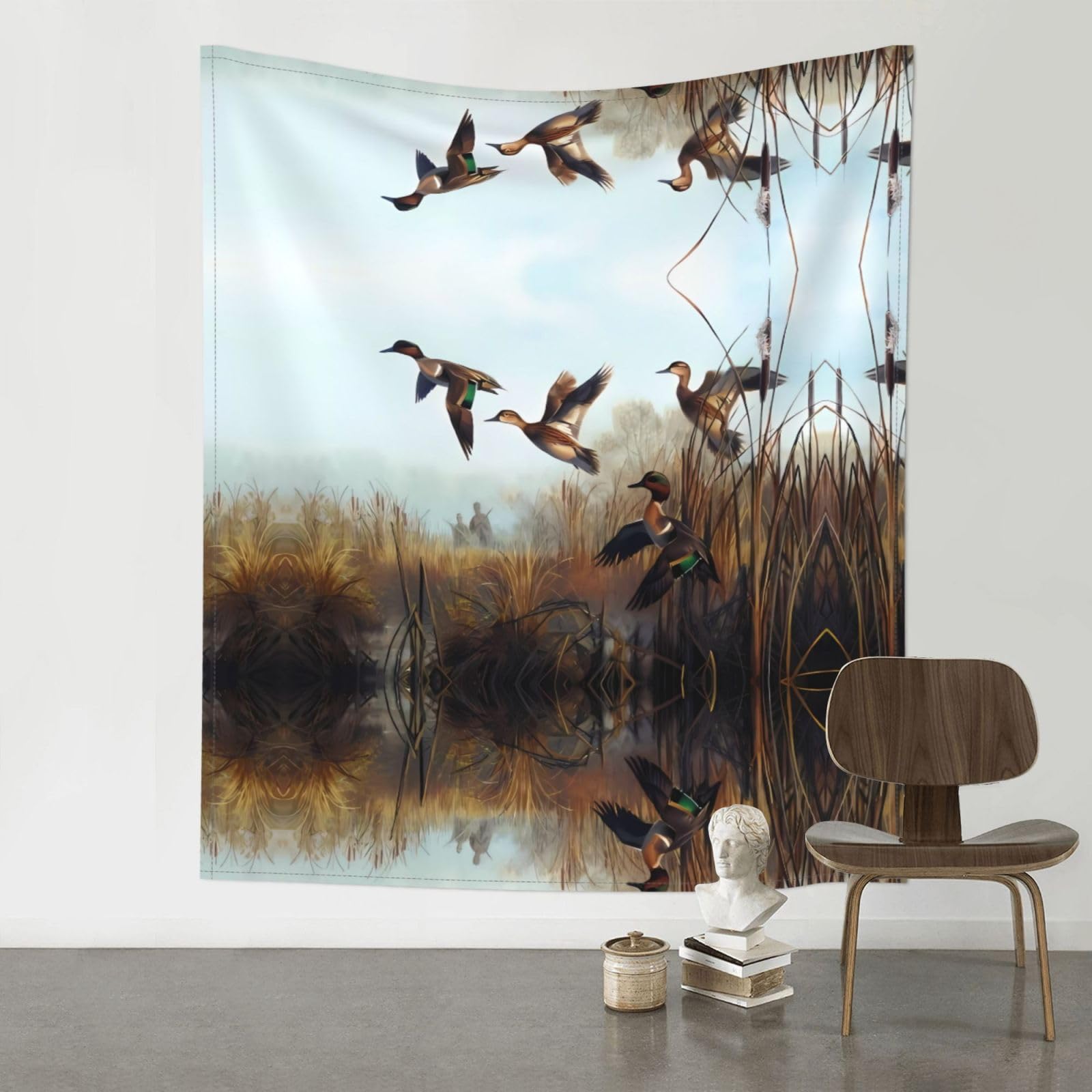 YYHHAOFA Hunting Flying Wild Prints 60x51in Wall Tapestry - Durable Polyester Throw Blanket for Dorm Decor, Beach Picnics & Versatile Room Layering