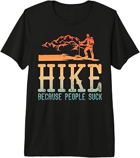 Best Hiking Art For Men Women Outdoor Hike Hiker Gag Hiking Premium Tri-blend T-Shirt