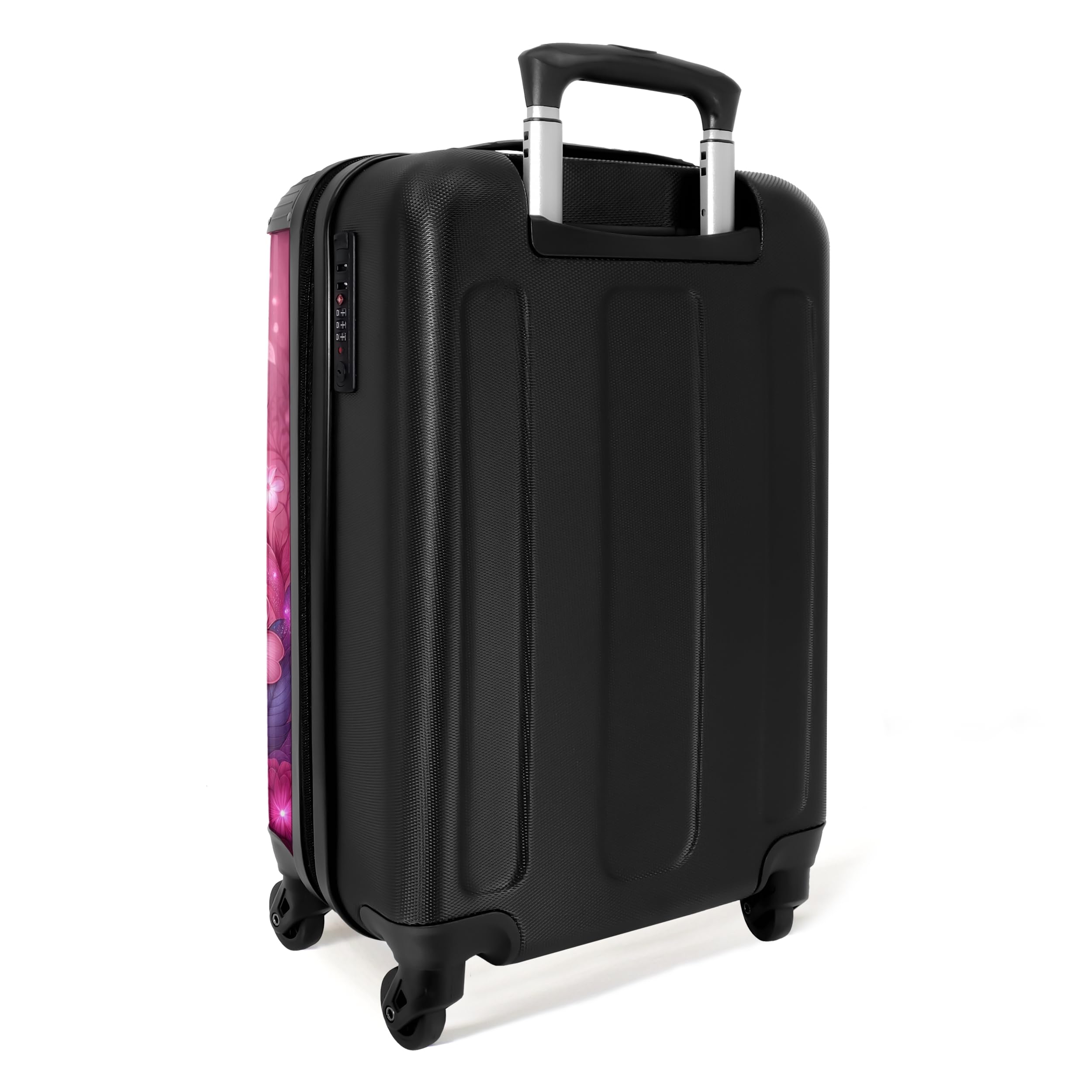 NoBoringSuitcases.com Valigia Trolley Bambina 55x40x20 cm Farfalle Viola