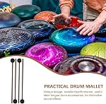 4 Pcs Tongue Drum Mallets,Xylophone Mallets ,Glockenspiel Mallet ,Rubber Percussion Mallets , Sticks en caoutchouc pour enfants ,Wooden Percusion Mallet,Bâtons de percussion ,Accessoires à l'instrument de percussion