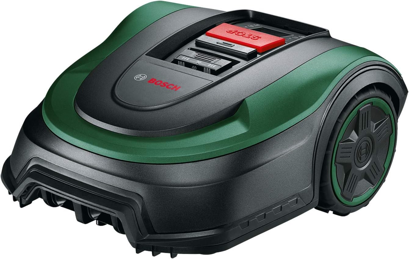 Bosch Robotic Lawnmower Indego S+ 500 (with 18V battery and App Function, docking station included, cutting width 19 cm, for lawns of up to 500 m², in carton packaging)