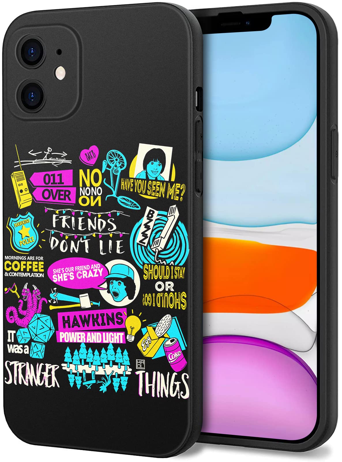 Compatible for iPhone 11 Case 6.1" Pattern Printed Soft Silicone Full Protection Cases (Ideas-Quotes-Stranger-Things-10)