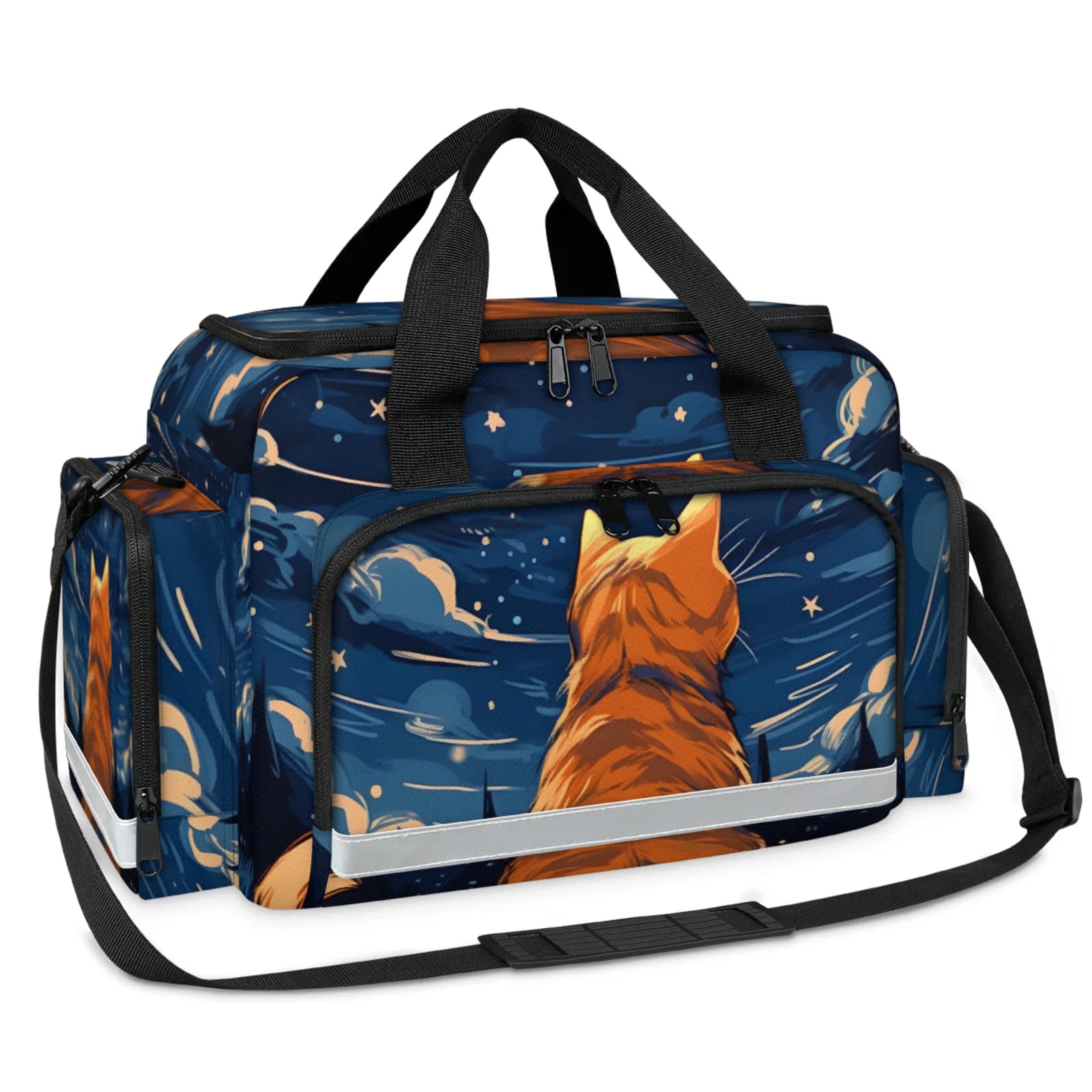 GzLeyigou First Aid Bags Empty, Sphynx Cat Emergency Bag First Aid Kit Multiple Compartment Kit Carrier On Call Trauma Bag For Paramedics Emergency Medical Supplies Kit