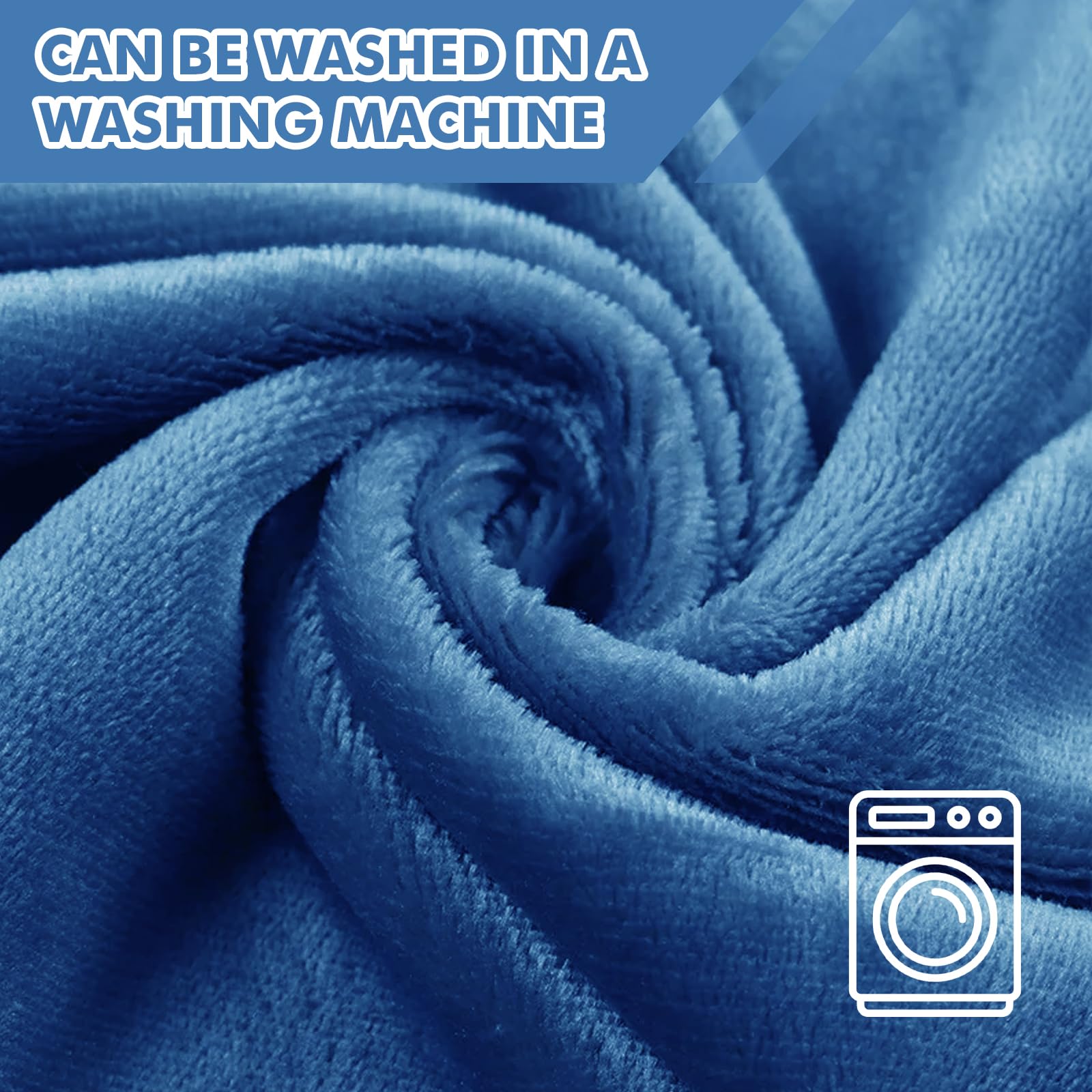 Funda de almohada de embarazo, en forma de U, funda de almohada para el cuerpo, funda de repuesto para cojín de lactancia, cojín cómodo, lavable a máquina, 140 x 80 cm, azul oscuro