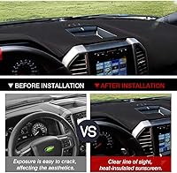 Vista 4 de CARTIST - Alfombrilla para salpicadero con protector de sol y UV para Ford F-150 F150 2015-2018 2019 2020, accesorios para tablero de salpicadero