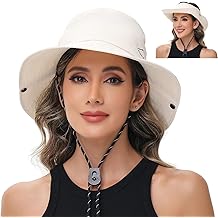 Sun Hats for Women Bucket Hat UV Protection Fishing Hat Wide Brim Safari Hats 2 in 1 Zip-Off Sun Visor Hats UPF 50+
