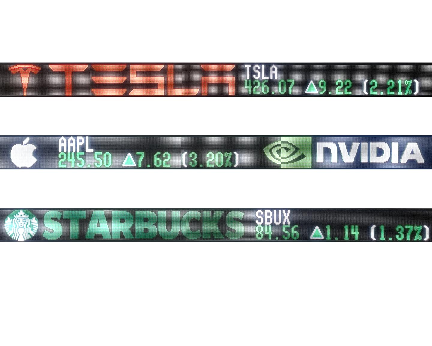 Amazon.com: Rise Display - 課堂LED 股票代號| 高32 像素| 股票、加密貨幣、股票、訊息| 適合學校、辦公室和企業|  95 英吋(約238.8 公分) : 家居裝修