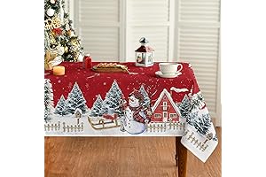 Horaldaily Snowman Tablecloth: Festive Christmas Cheer