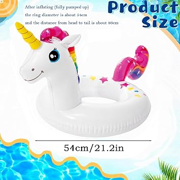 POPOYU Pool Inflatables Pool Floats,Inflatable Swimming Rings for Kids,Pool Tubes SwimmingPool Toys Rubber Ring for Swimming Pool&Beach Party Decorations,Kids Summer Gifts(age 6+)