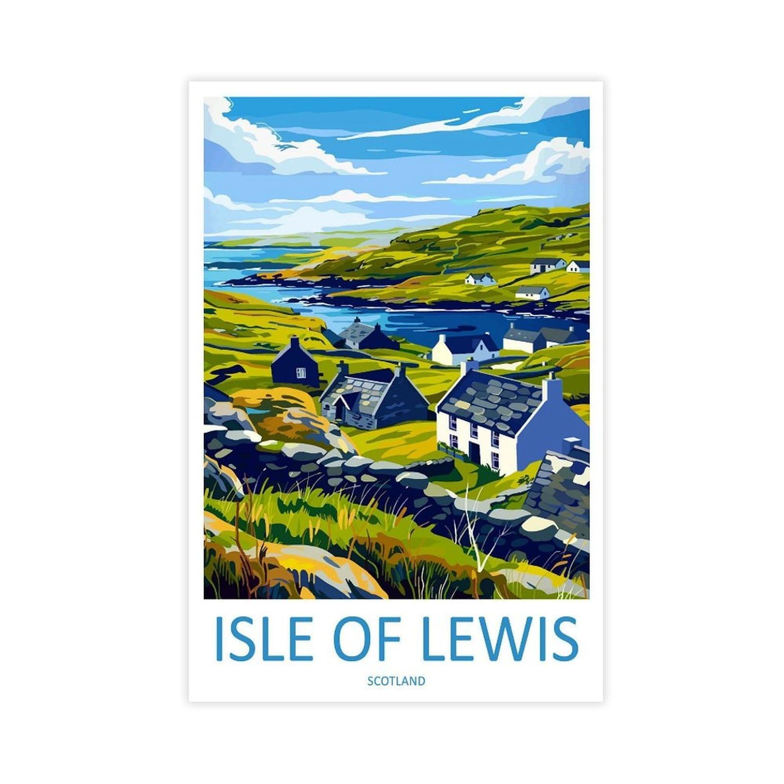 QOGDAF Isle Of Lewis Travel Scotland Canvas Poster Wall Art Decor Print Picture Paintings for Living Room Bedroom Decoration 20x30inch(50x75cm)