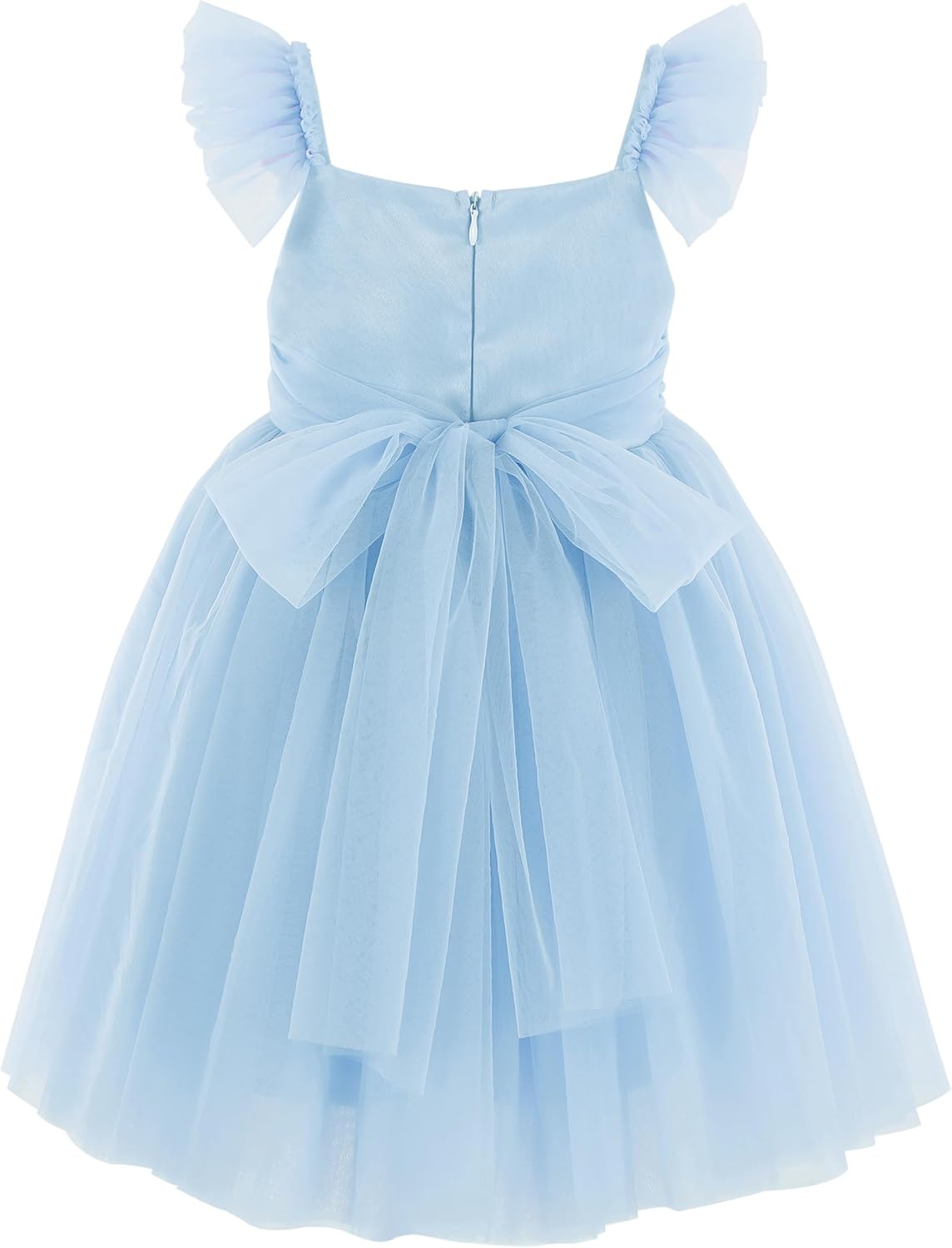 Flofallzique Toddler Party Dress Summer Flutter Sleeve Baby Girls Birthday Tutu Dresses - Image 2
