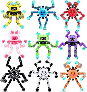 Transformable Fidget Spinner Toys for Kids and Adults,9 Pcs Travel Toys for Boys Girls Sensory Toy ADHD Stress Relief Toy,Party Favors Birthdays Gifts for Teens Road Trip Travel Essentials