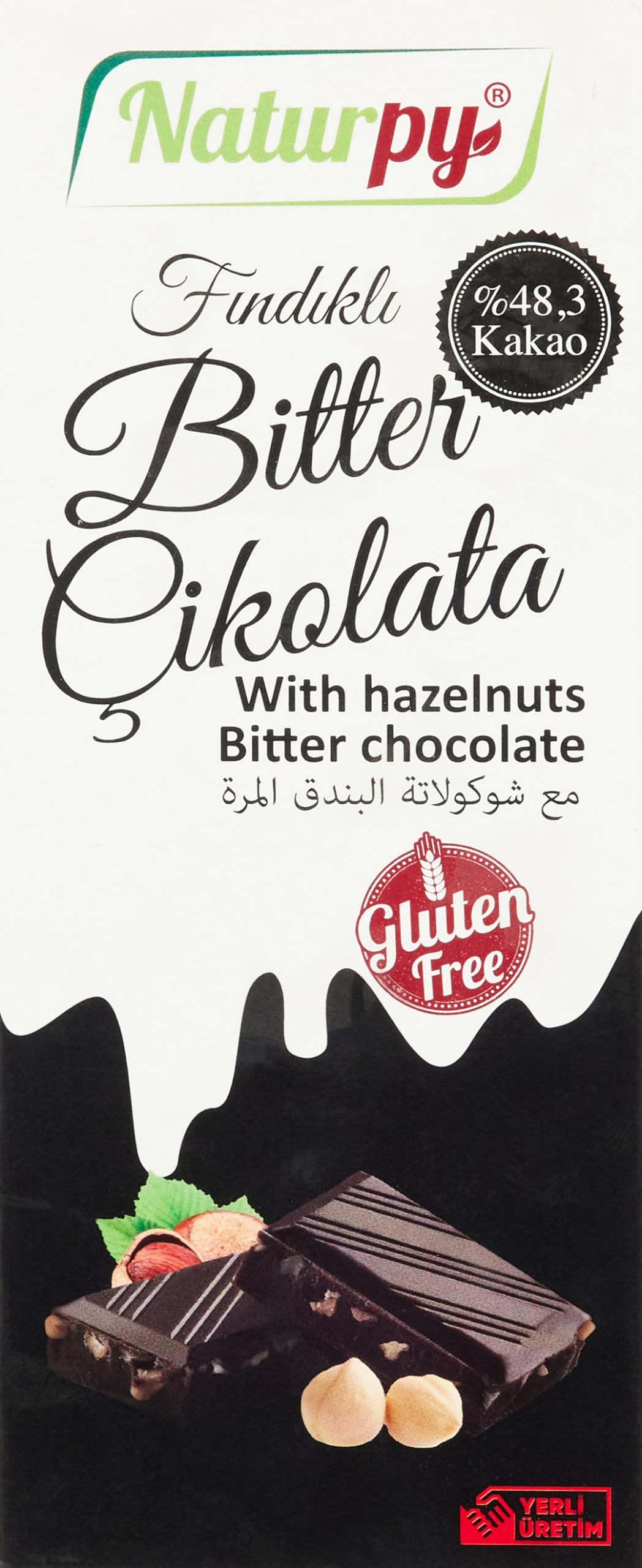 Naturpy Glutensiz Fındıklı Bitter Çikolata 100 g