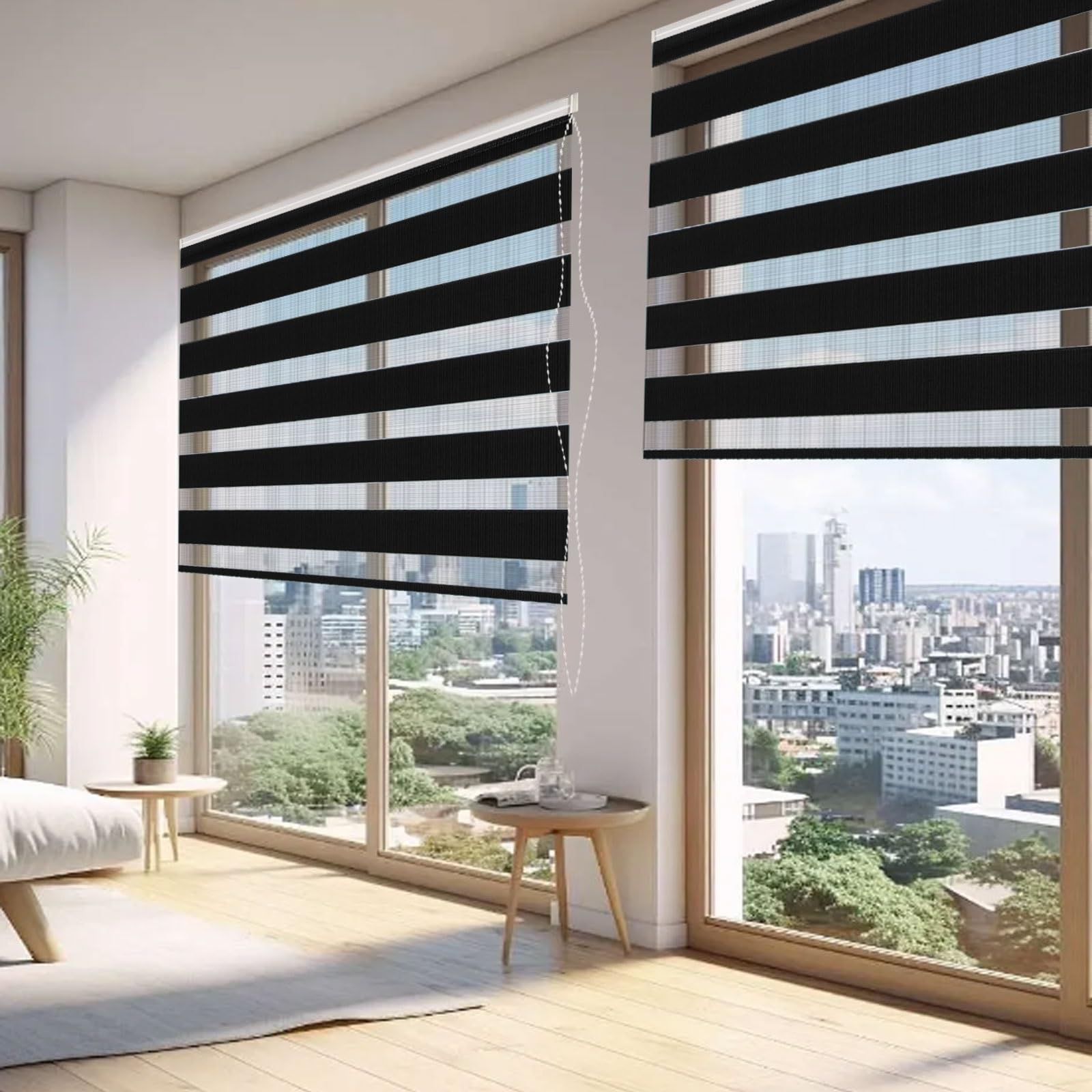 Store Occultant Protection Solaire 70 x 340 cm Protection Solaire et Visuelle Store Obscurcissant Occultant Facile à Montage pour Chambre Bébé Chambre Grenier Bureau, Noir