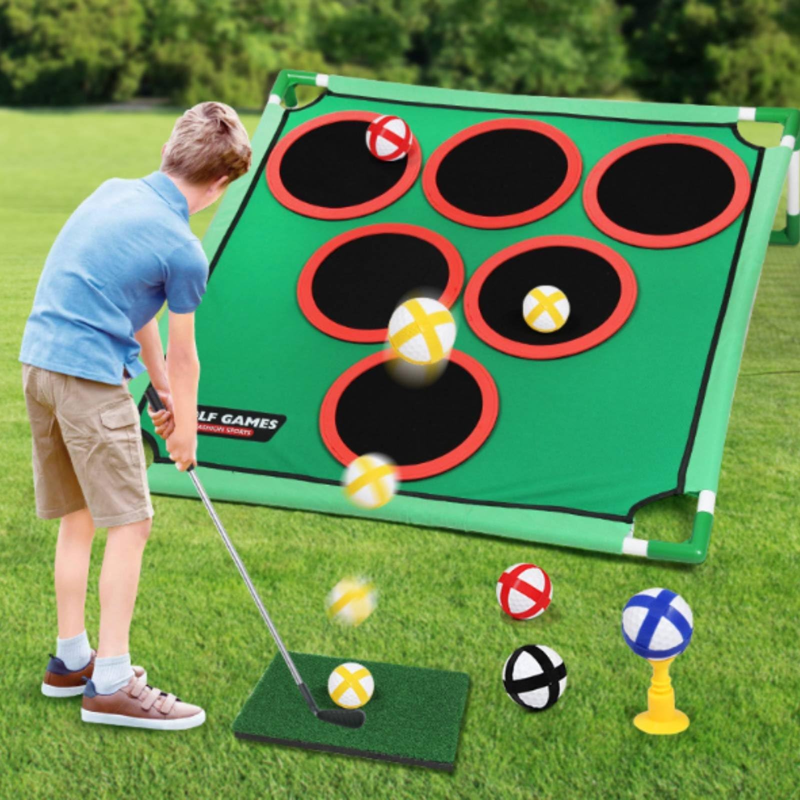Golfspiel mit Gestell Innen und Außen verwendbar tragbares Golfzielspiel aufzubauen Chipping-Spiel für Garten, Golf-Ziel Mit Einzelständer 1385g