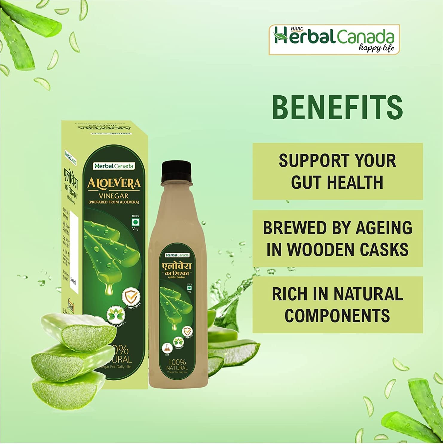 CROW Ziołowy ocet Canada Aloevera 500 ml