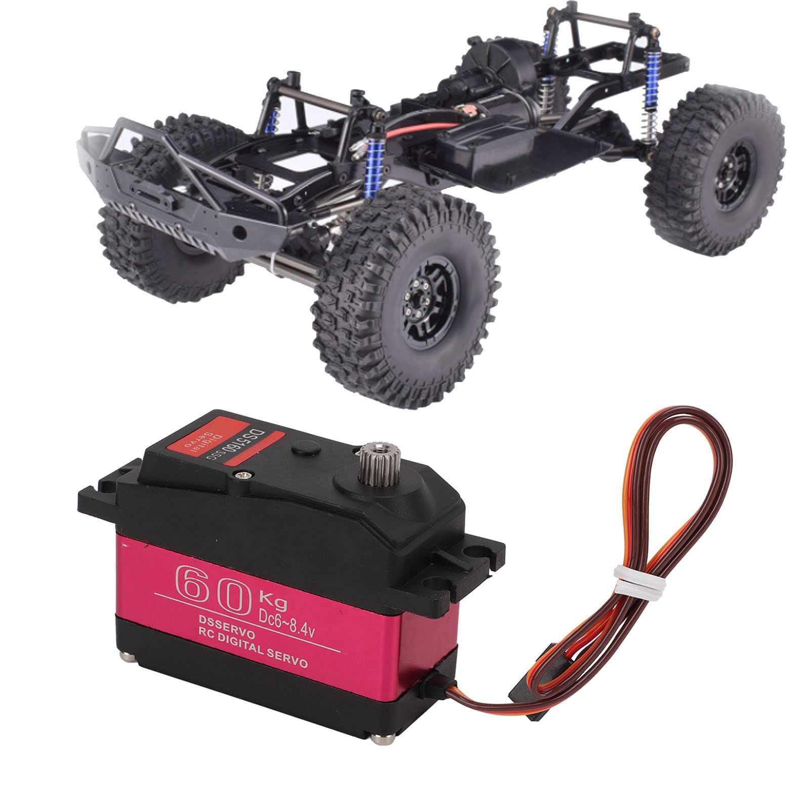 Generic Servo Digital de Alta Resistencia de 60 Kg para Engranaje de Dirección de Automóvil DS5160 RC - Alta Velocidad Impermeable - Vehículos de Control Remoto