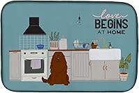 Vista 172 de Caroline's Treasures CK7824DDM - Tapete absorbente para secado de platos con diseño de bulldog inglés, rojo y blanco, para encimera de cocina, 14 x