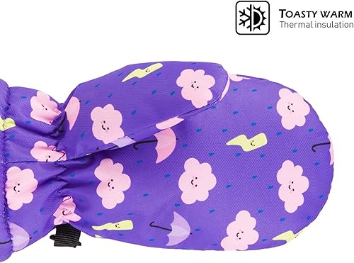 Miniatura 5 de HIGHCAMP Toddler First Pair of Winter Snow Mittens Waterproof Rookie Ski Snowboard Gloves for Small Kids Baby Boy Girl