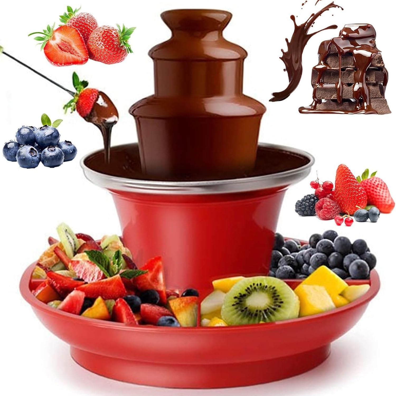 Electric Chocolate Fondue Set,3-tier Chocolate Bhutan Ubuy