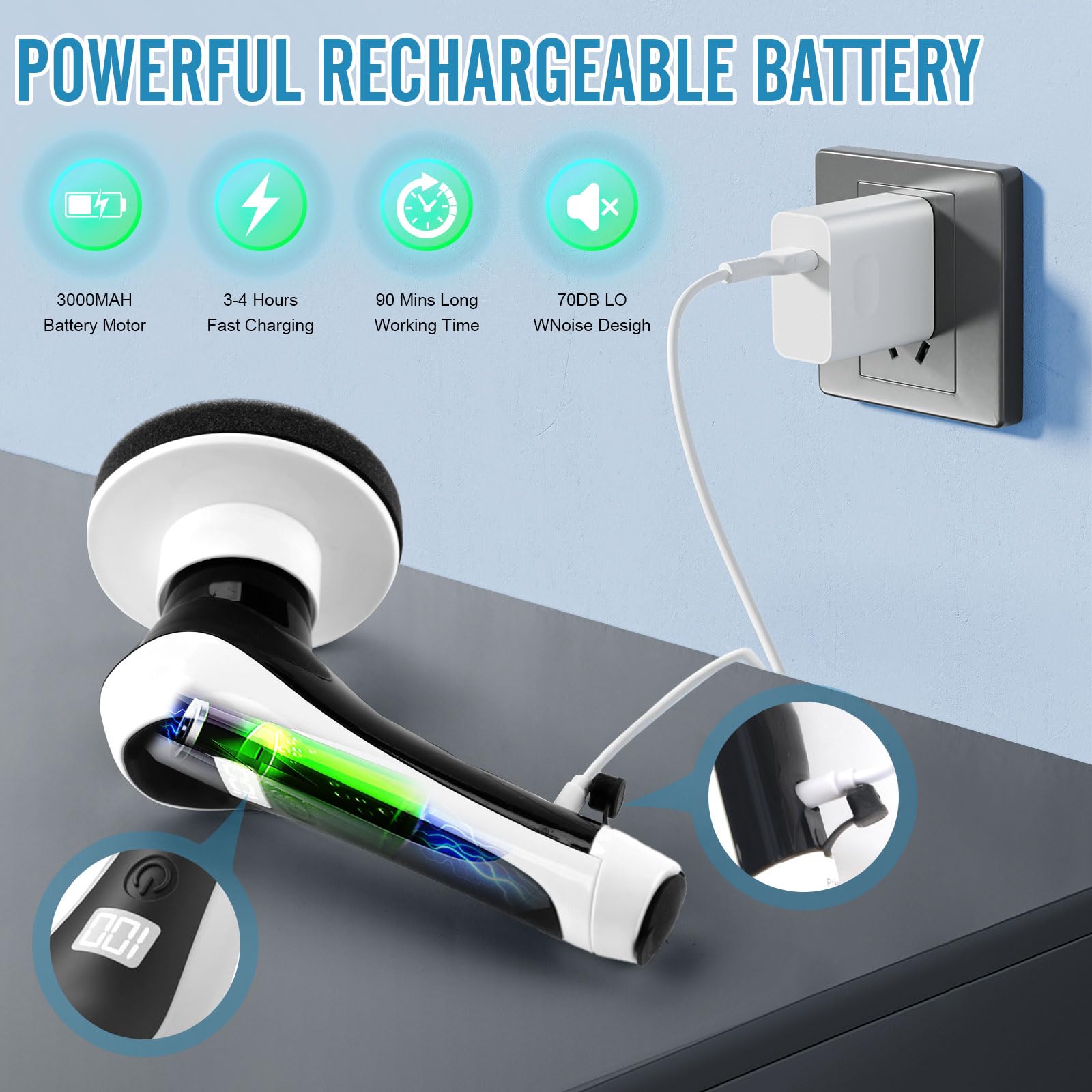 Nettoyeur électrique 6 en 1 pour Aquarium, Brosse de Nettoyage rotative étanche IPX8, Nettoyeur de Gravier et changeur d'eau, kit d'outils avec poignée réglable