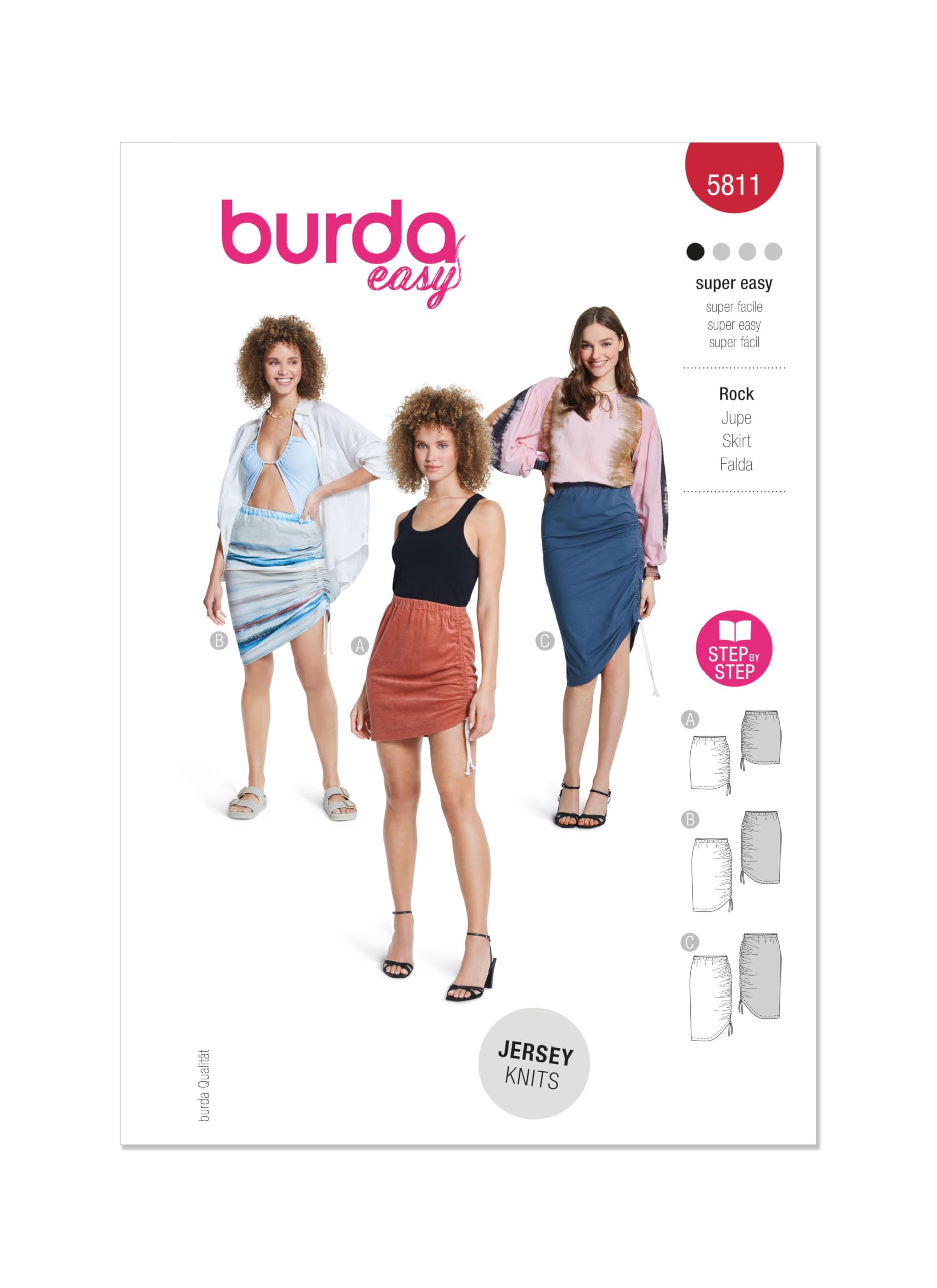 Burda Paper Sewing Pattern 5811 Skirts 8-22 (34-48)