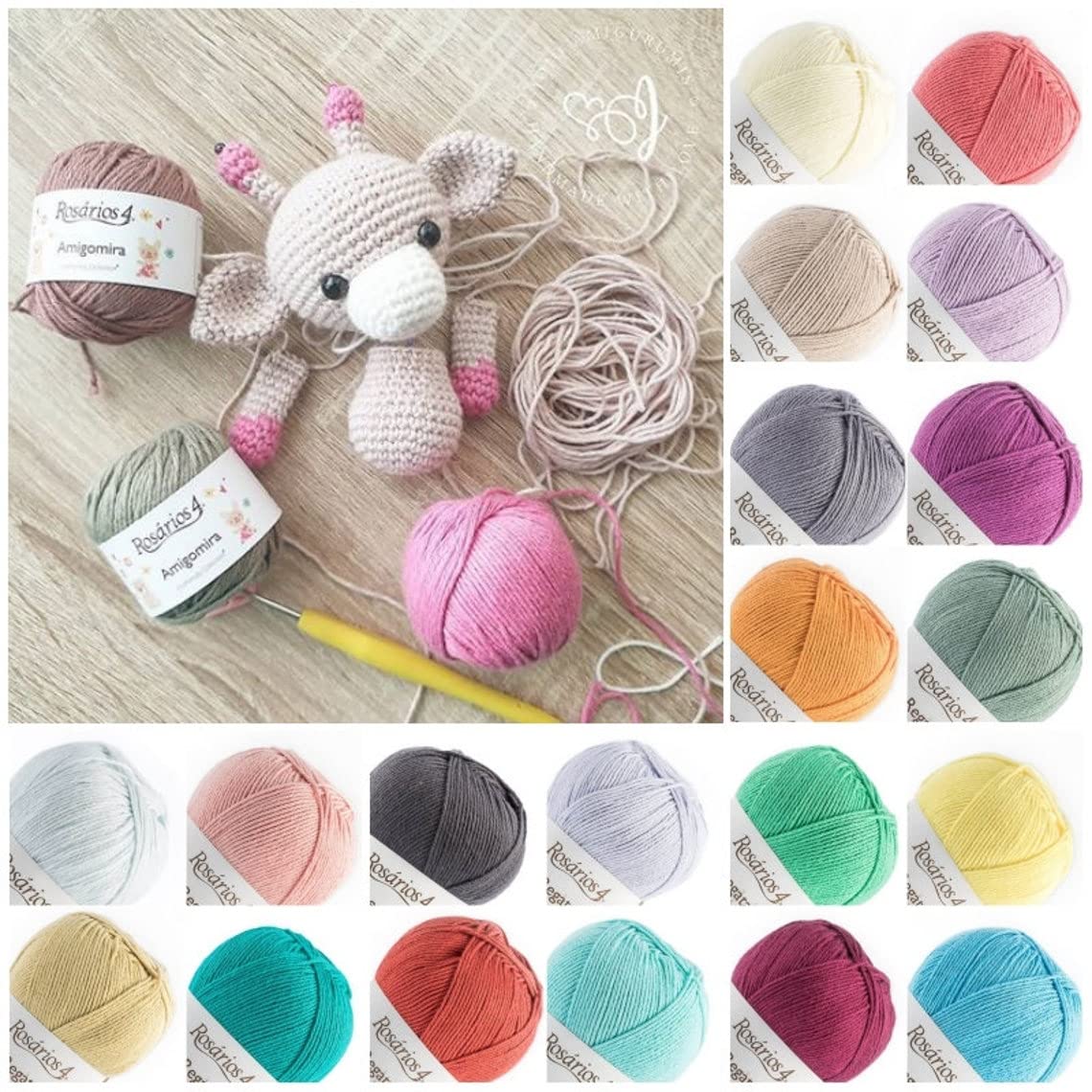 Coton pour amigurumi en lot de 20 couleurs pour vos ateliers crochet à la maison
