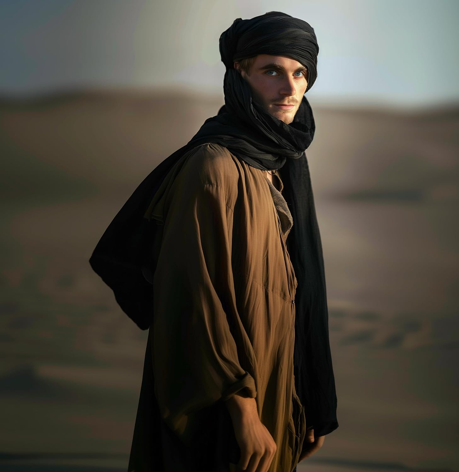 VZQI Medieval Cloak with Hood Men Apocalyptic Shawl Renaissance Costume Retro Shemagh Accessories