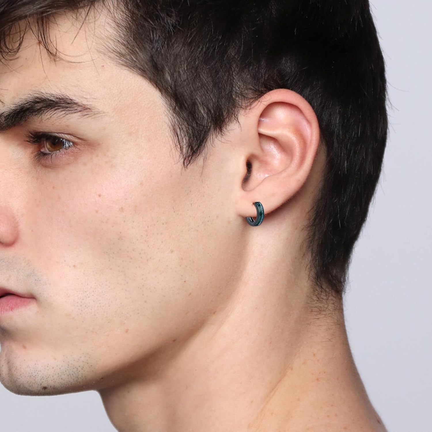 Hoop Earrings for Women Men 925 Sterling Silver Small Huggies Hoops Punk Gothic Jewelry Gift