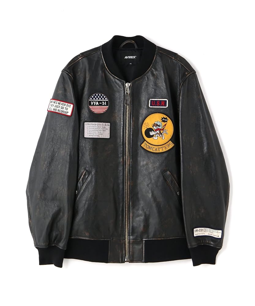 エイジド レザーブルゾン トムキャット MA-1型 783-2250010 Amazon | [アヴィレックス] ジャケット AGED LEATHER BLOUSON