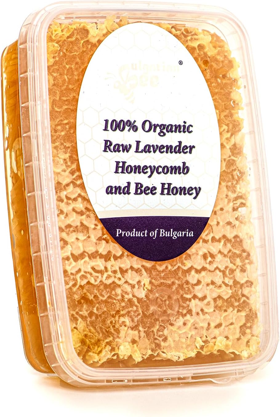 350 g Organic Raw Lavender Honeycomb, Natural, Pure, Fresh, Directly from The hive, Handmade, Absolutely Real Product. (350)