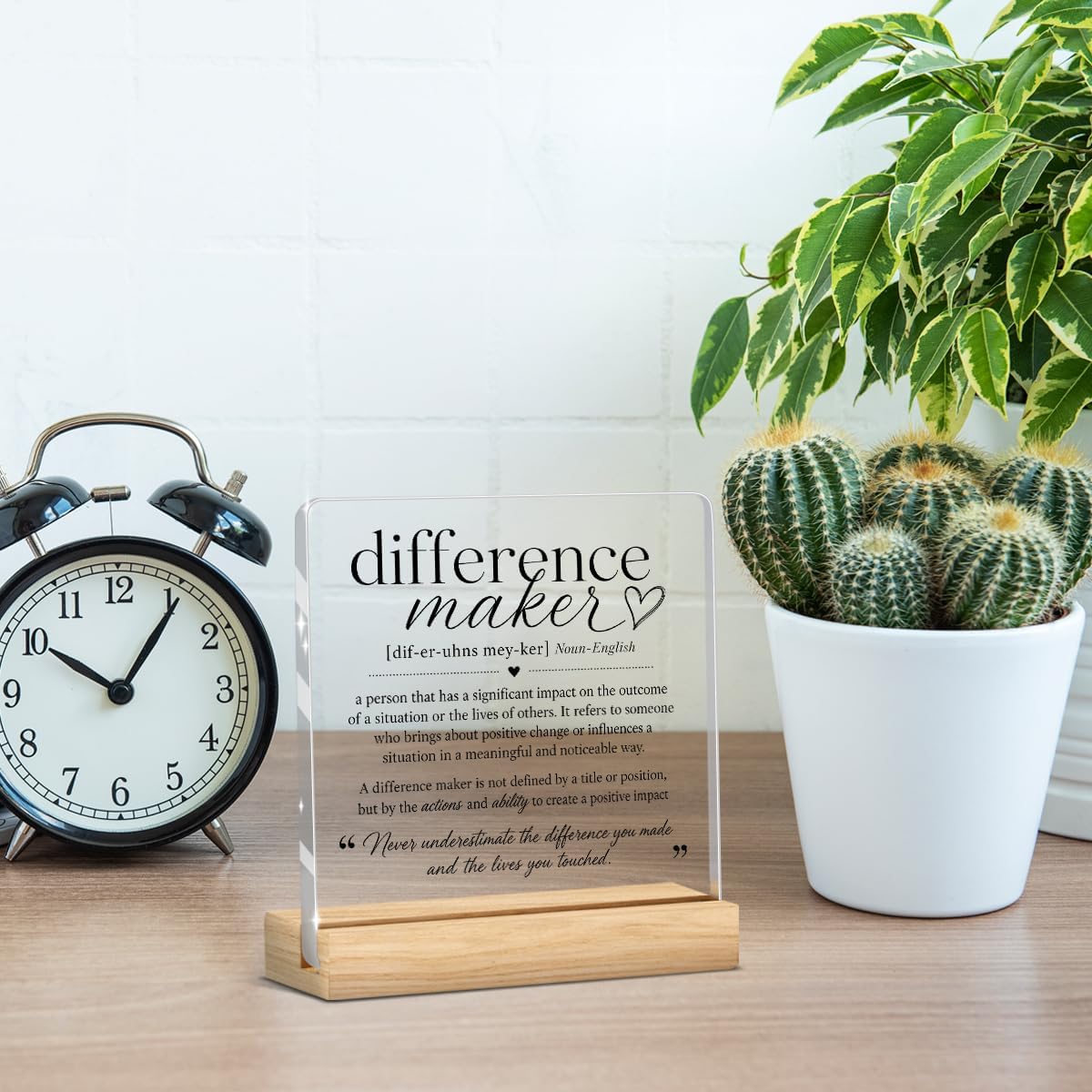 Difference Maker Gift Boss Day Gifts Inspirational Acrlic Desk Decor image 4