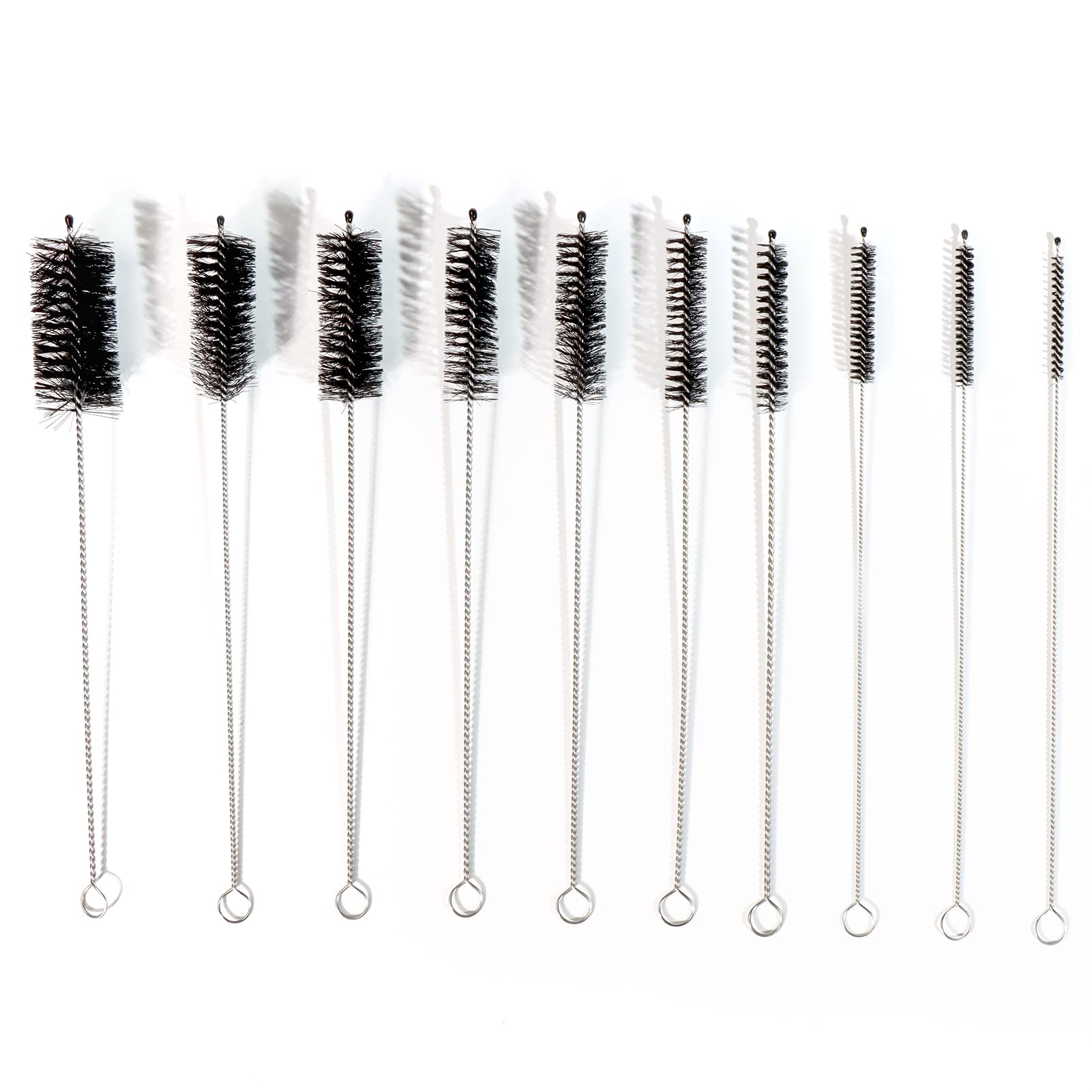 Lot De 10 Mini-Brosses De Nettoyage 10 Mm – Idéales Pour Cafetière, Pailles, Aquarium, Tuyaux & Buses – Longueur 20 Cm