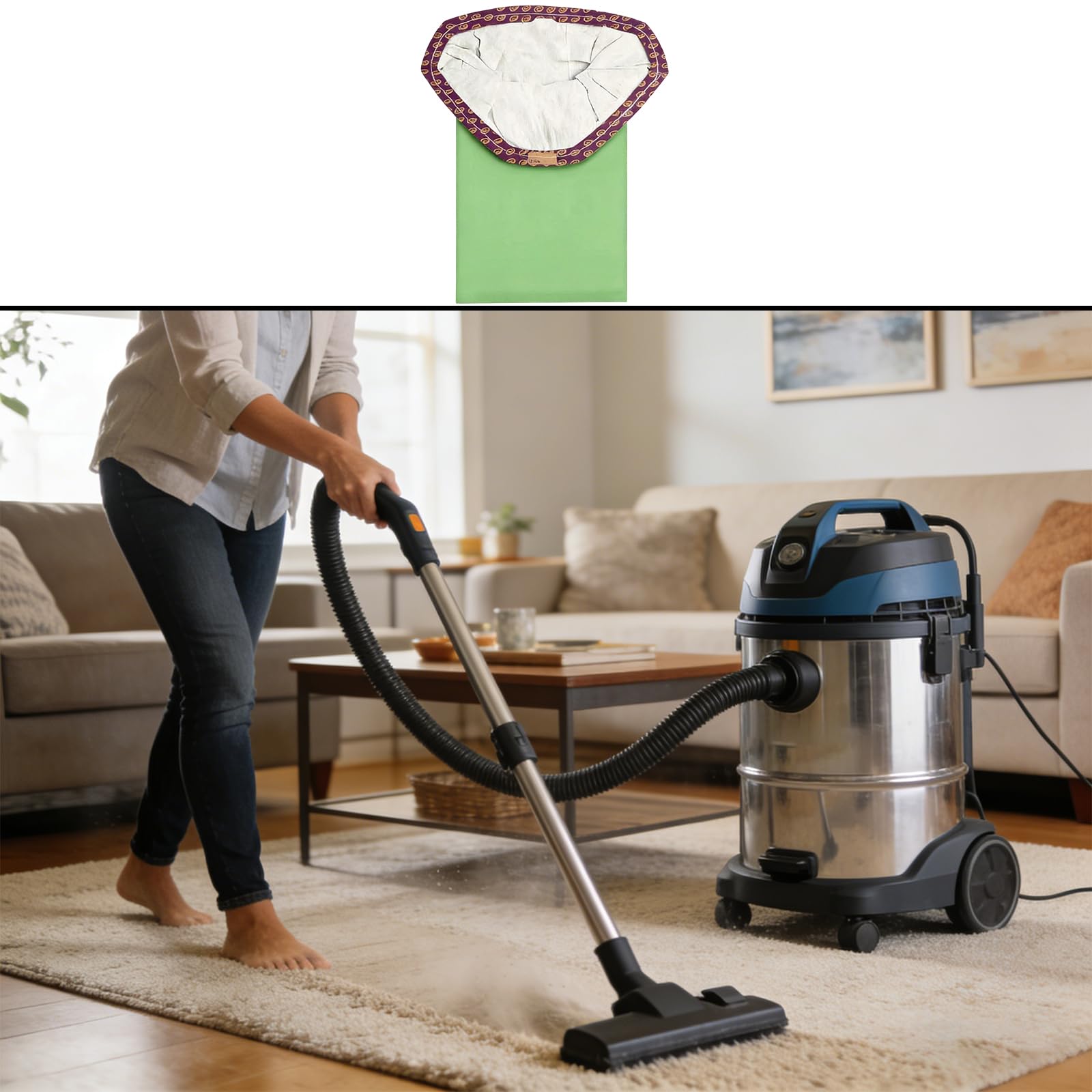 Lot de 24 sacs filtrants pratiques pour aspirateur 107314 6QT