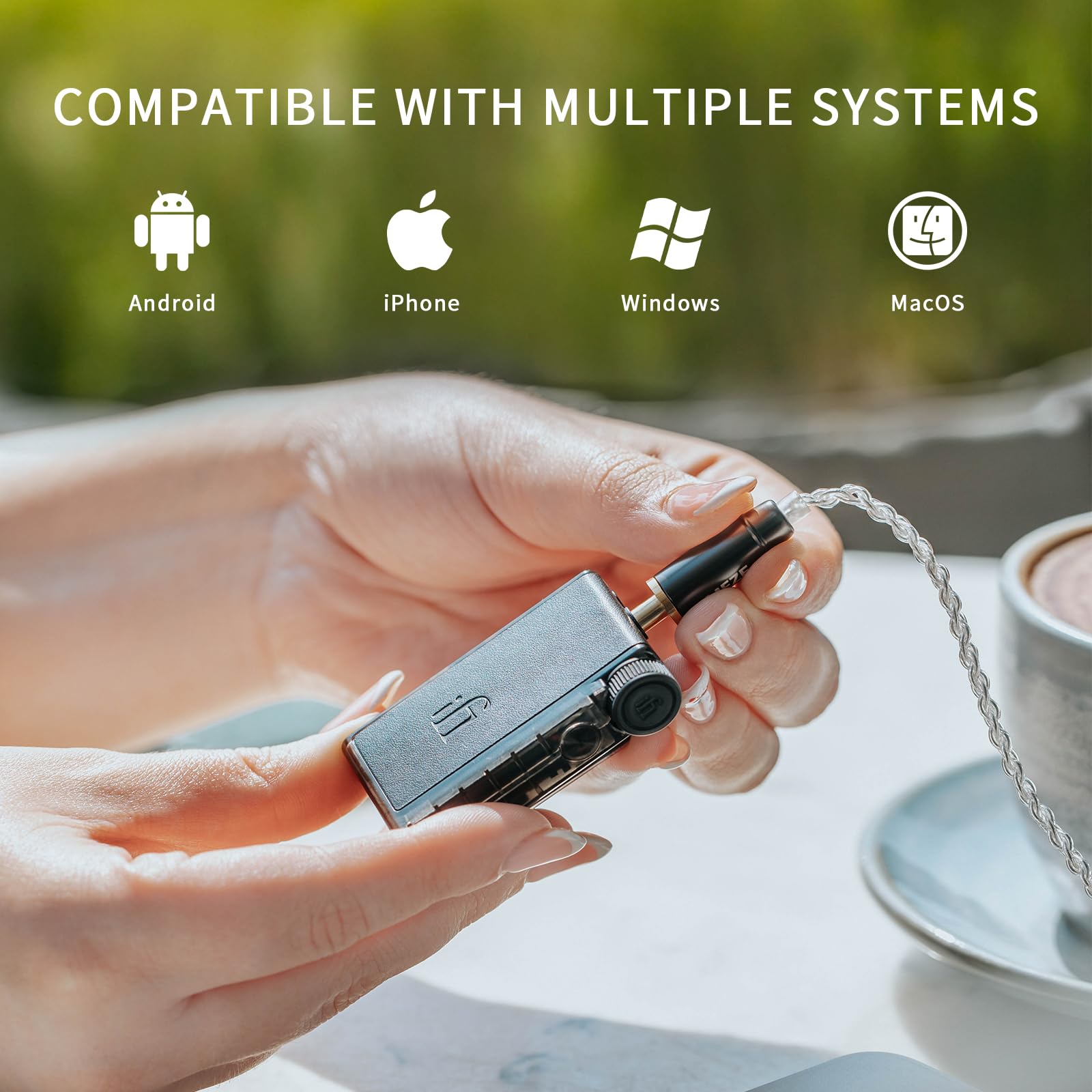 iFi GO blu Air – Tragbarer Bluetooth 5.2 DAC/Kopfhörerverstärker mit aptX Adaptive, LDAC und 4,4-mm- und 3,5-mm-Kopfhörerausgängen – Hi-Res Audio