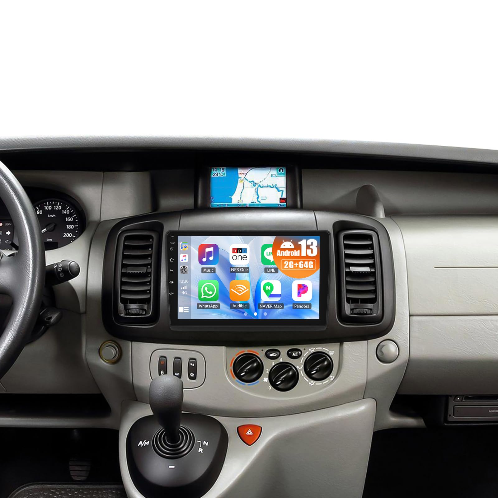 Pantalla táctil de 10 pulgadas con Android 13 para Renault Trafic 2+64G 7