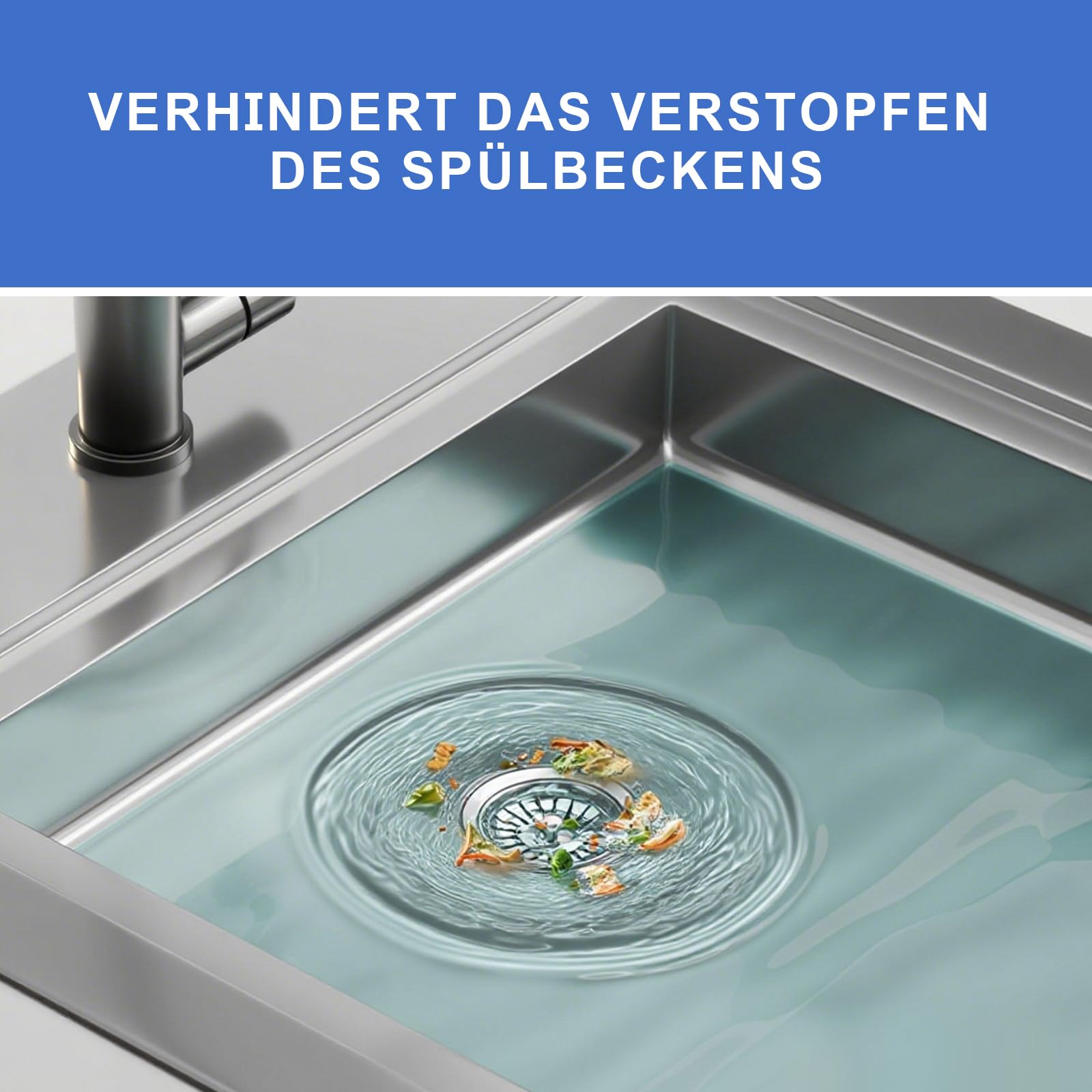 SURFOU Tappo Lavandino Cucina 79mm in Acciaio Inox, Filtro per Lavello, 2 Perni Eccentrici Regolabile e 1 Perno in Inossidabile, Accessori Universali per Scarico Tappi piletta