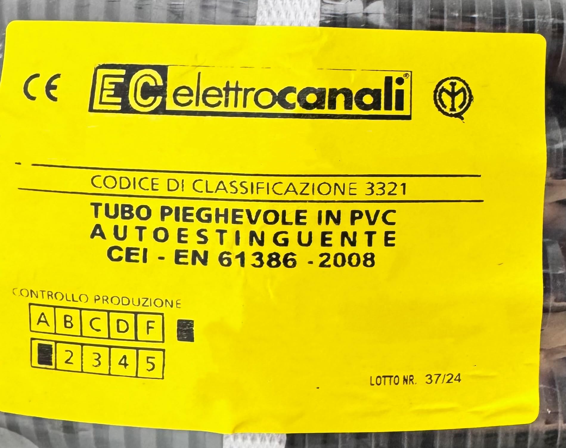 Tubo Corrugato Nero Diametro 20 mm 50M Flessibile Autoestinguente Resistente Pieghevole per Impianti Elettrici Passaggio e Protezione Cavi
