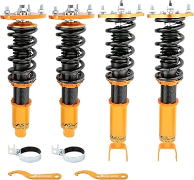 Coilovers for Honda Prelude1992-2001, Height Adjustable Coilovers Suspension kit, Preset Damping Shock Absorber Lowering Kit, Gold