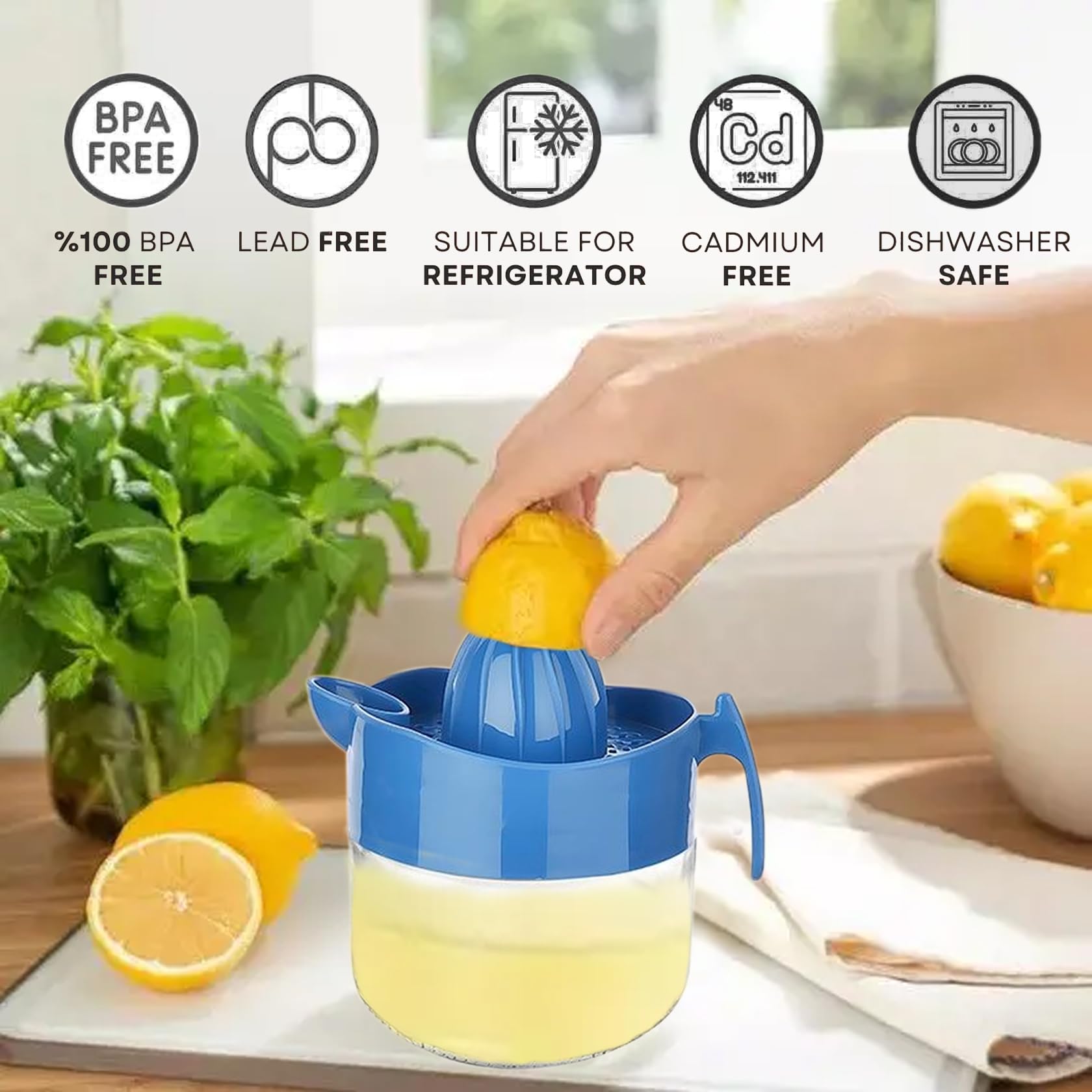 In 5 Farben Obstentsafter Handpresse Saftkrug Zitru Produktbild-Vorschau 13