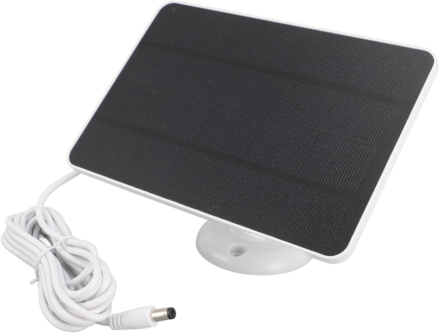 ZJchao Solar Panel for Security Camera, 4W 5V Solar Charger with Bracket, Conversion Cable, and 1-Pack Weatherproof Design