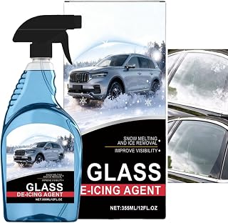 Glass Deicer - 355ml Windshield Spray Fast Acting Defroster, Liquid Solution Clears Ice Buildup, Efficient Visibility Maintenance, Versatile Application Safety | for Truck Frost Windscreens Mirrors