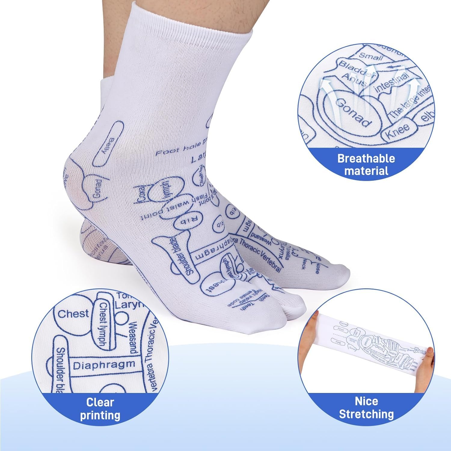 VANSHORA Reflexology Socks With Massage Tool | Acupressure Foot Massage Socks For Men And Women | Trigger Point Acupuncture Therapy For Relaxation And Stress Relief 1