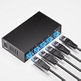 Bliyee 5-Port Gigabit Ethernet Switch, Unmanaged Home Network Switch Hub, Ethernet Splitter | Auto-Sensing Ports | Plug-and-Play | Silent Operation | Black Metal Case | Limited Lifetime Protection