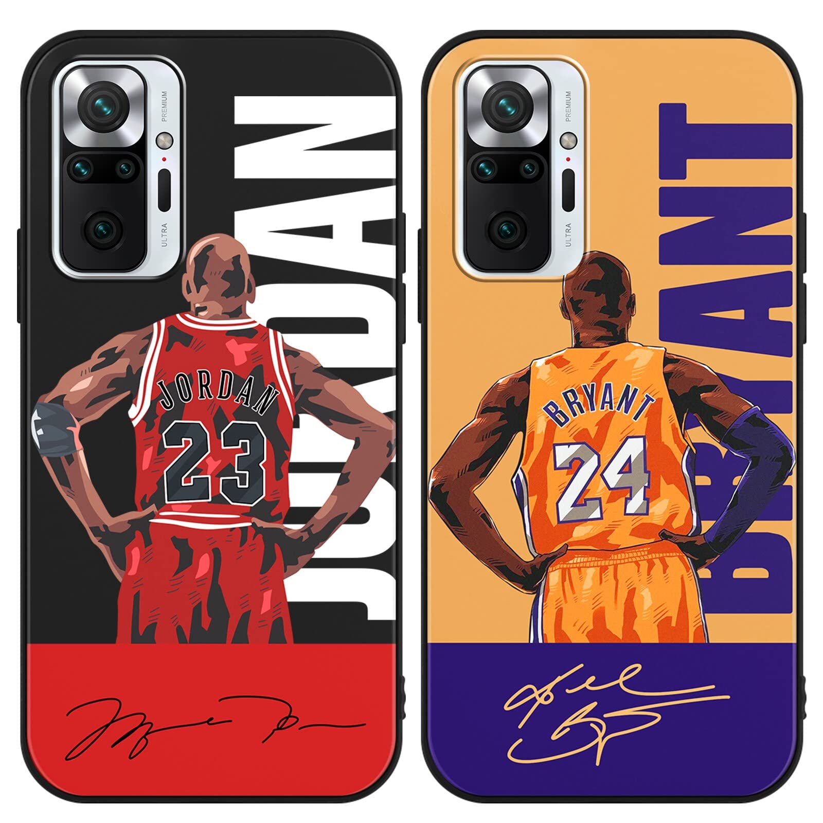 Cover Per Xiaomi Redmi Note 10 4G E Note 10S – 2 Pezzi – Custodia In TPU Morbida Con Motivo Basket 23 – Antigraffio E Antiurto - 4