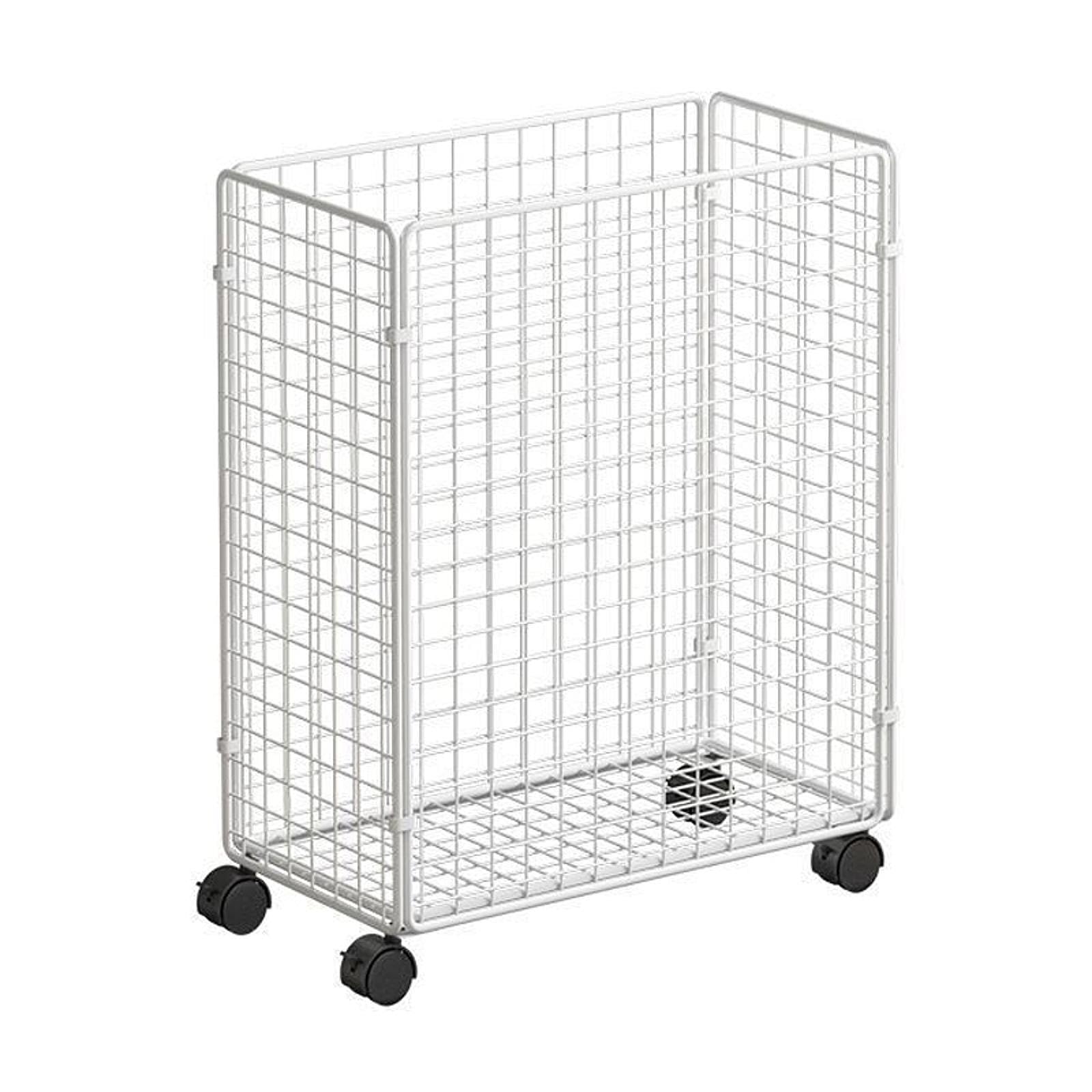 Cesta de Almacenamiento para Equipo de Gimnasio en casa, Cesta de Alambre de Metal, Carrito de Almacenamiento con Ruedas para tapetes de Yoga y