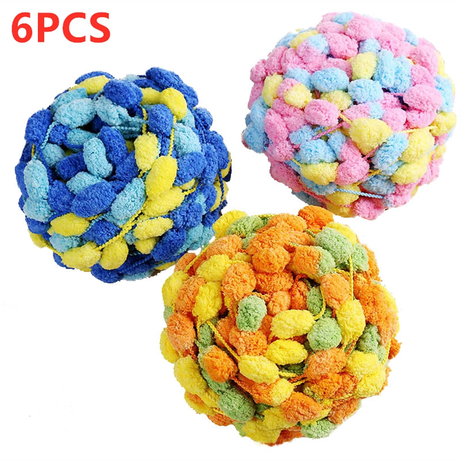 800g / Lote 6balls Rainbow Pompom Bolas Hilado Hilo de Punto Grueso Hilo de Ganchillo Bricolaje Suministros de cojín de la Manta de la Bufanda Ovillos Lanas (Color : M28)