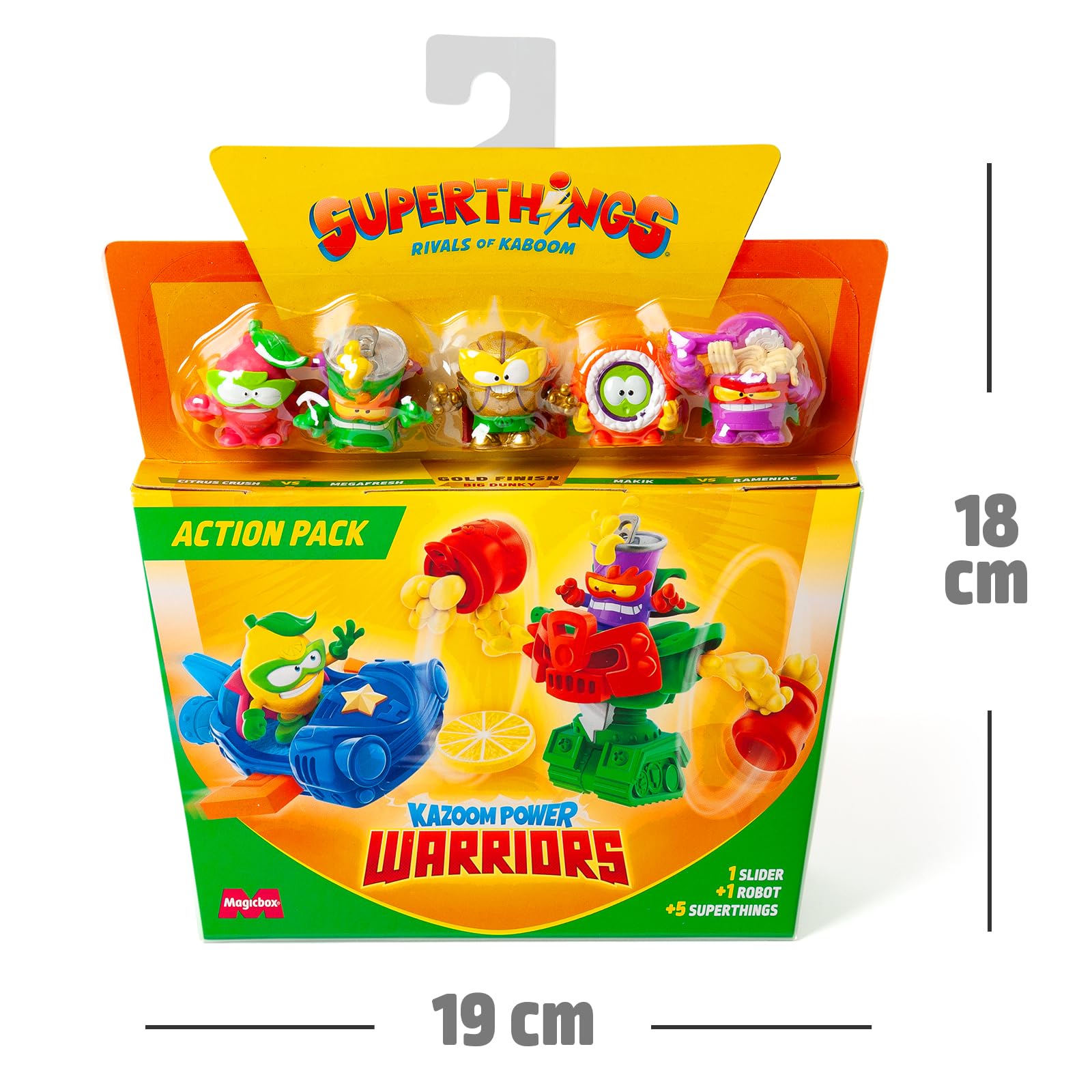 SUPERTHINGS KAZOOM Power Warriors – Action Pack. Contiene 5 Superthings (Incluye 1 capitán Dorado), 1 Robot, 1 Slider. Pack 1 de 4 — view 9