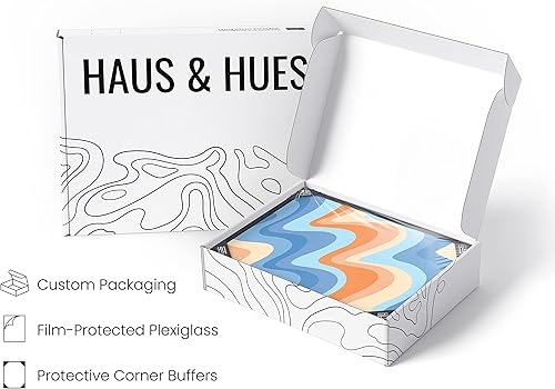 Miniatura 4 de HAUS AND HUES Arte de pared con imagen de playa arte abstracto con vibraciones tropicales de playa, perfecto para iluminar tu espacio (marco negro,