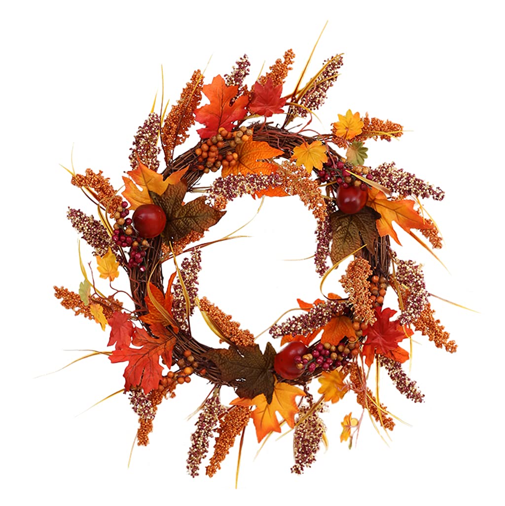 Guirlande d'automne Thanksgiving en épis de blé pour porte d'entrée